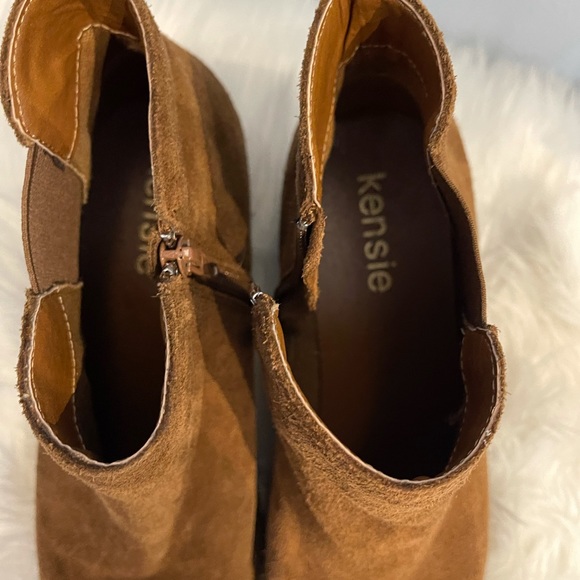 KENSIE GARRY SUEDE ANKLE BOOTIE BROWN SZ 9.5 - Picture 3 of 8